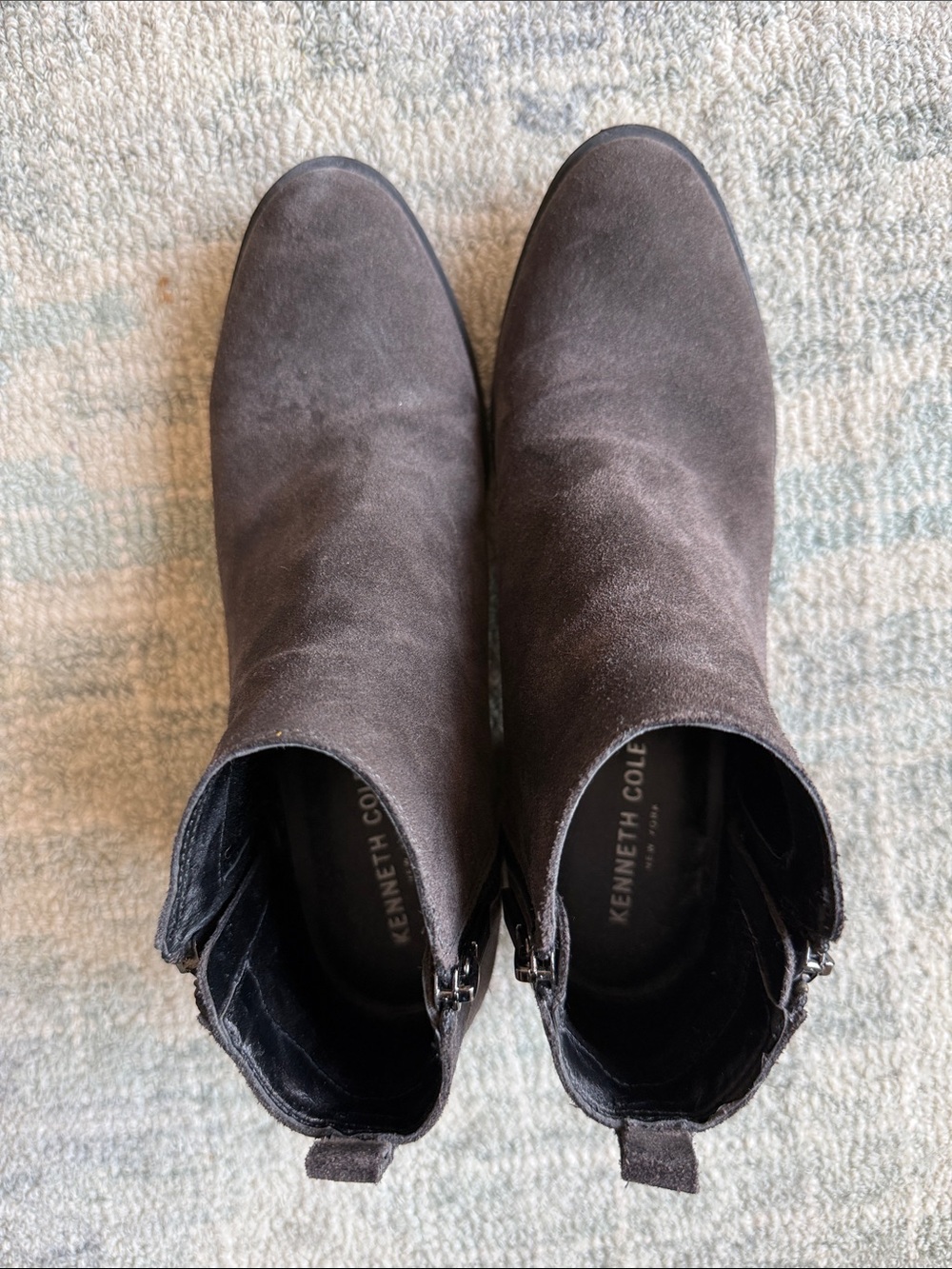 Kenneth Cole Brown Suede Ankle Booties